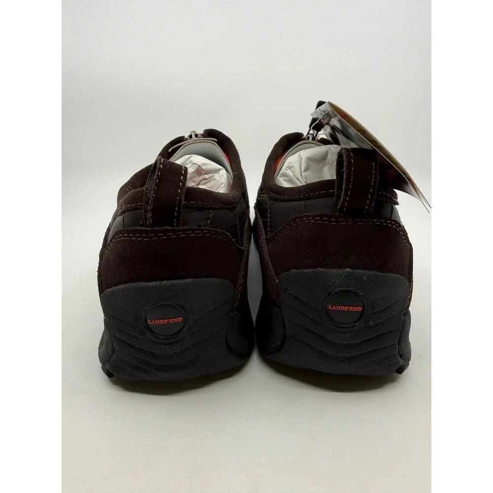 Lands End Weatherfield Shoes Womens 8.5 Rich Brown Quilted Primaloft Zip 86524